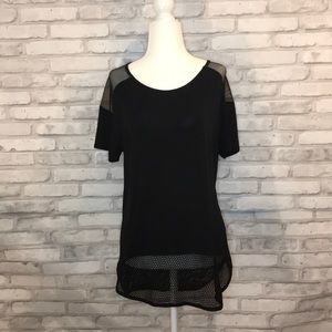 Tribal black t shirt mesh back size small